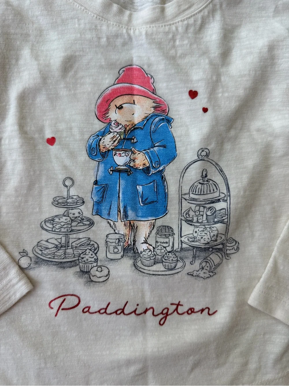 Gap Kids White Cream Long-Sleeve Tee Paddington Bear Graphic